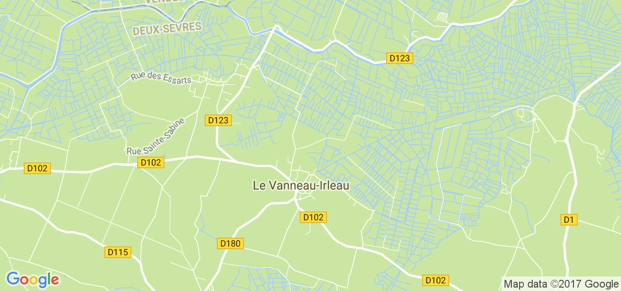 map de la ville de Le Vanneau-Irleau