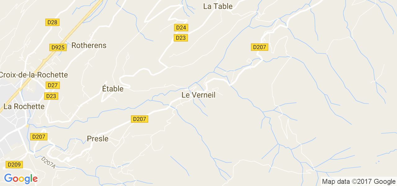 map de la ville de Le Verneil