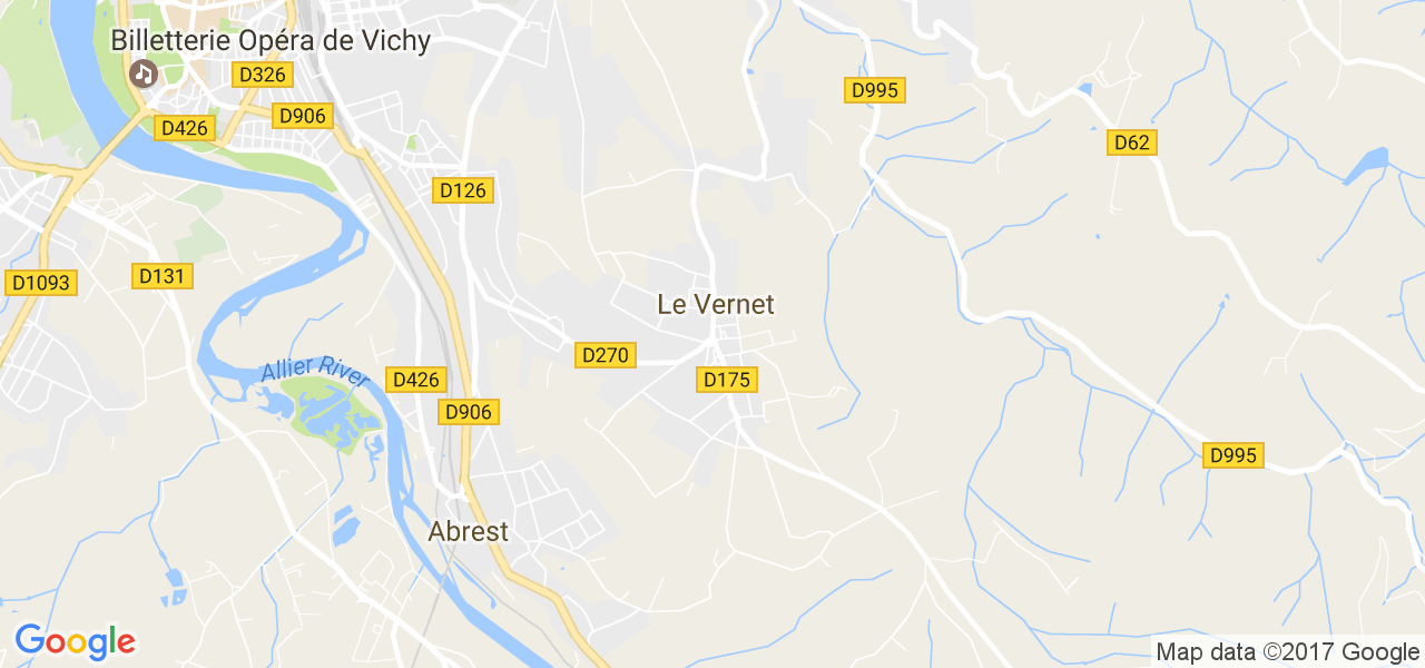 map de la ville de Le Vernet