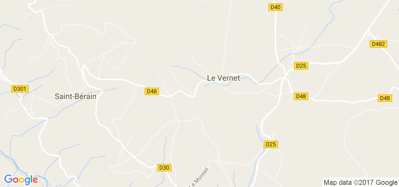 map de la ville de Le Vernet