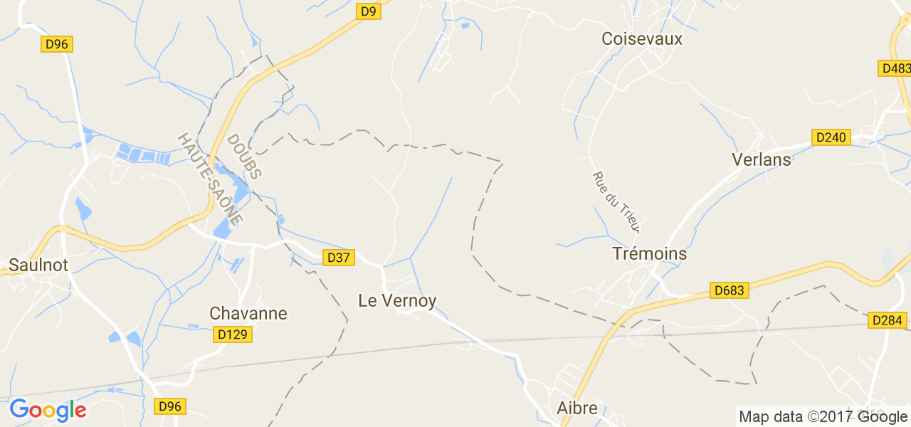 map de la ville de Le Vernoy