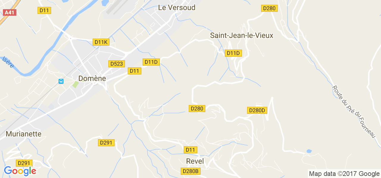 map de la ville de Le Versoud