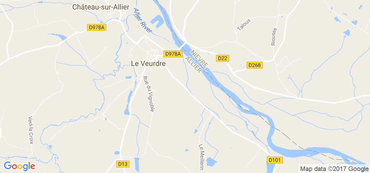 map de la ville de Le Veurdre