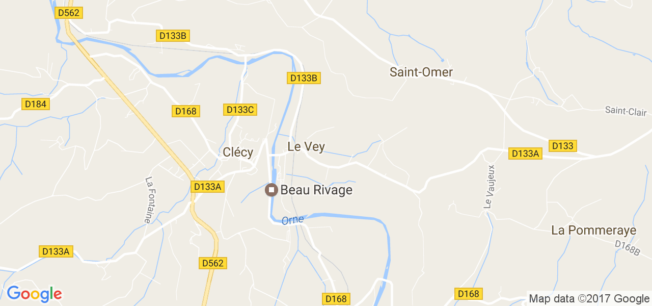 map de la ville de Le Vey