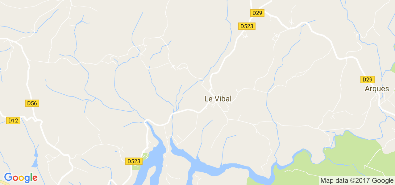 map de la ville de Le Vibal