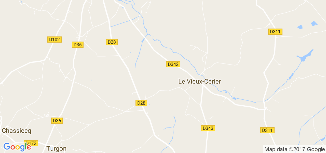 map de la ville de Le Vieux-Cérier