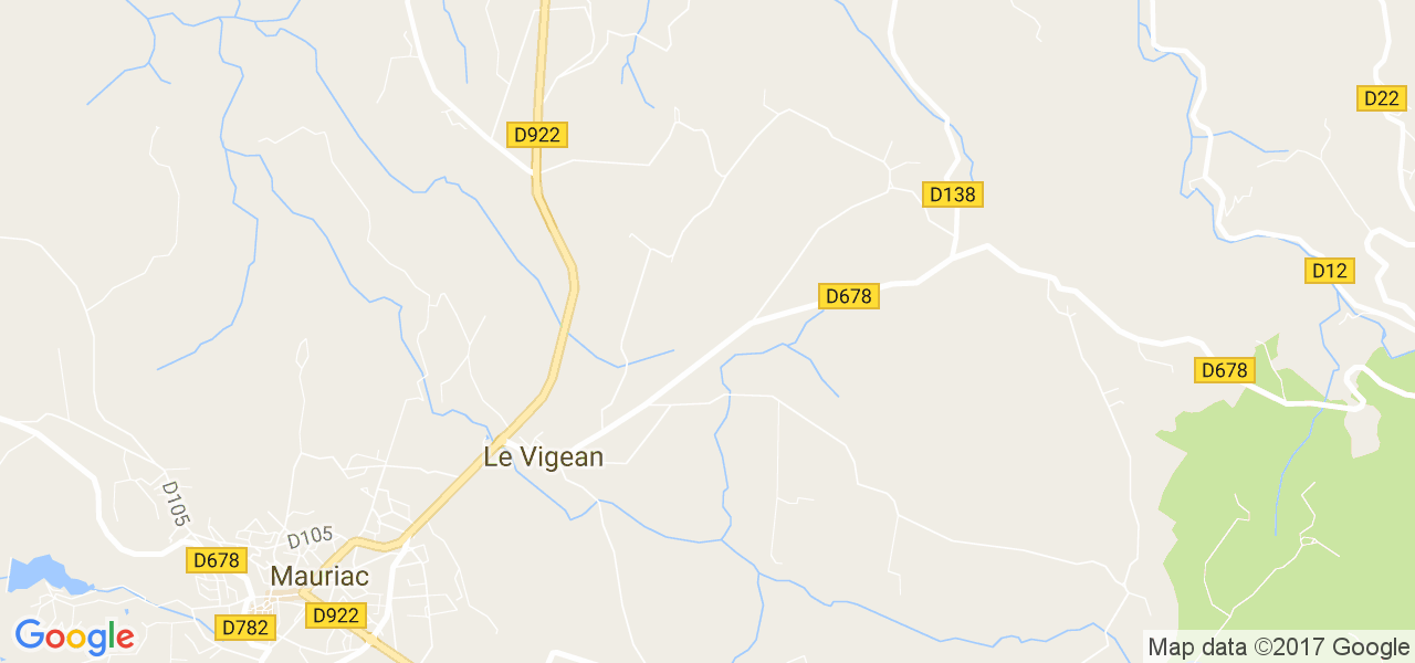 map de la ville de Le Vigean