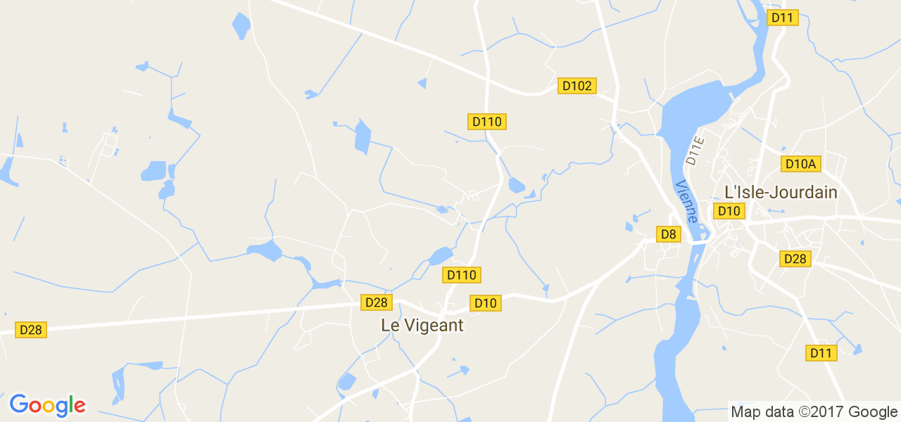 map de la ville de Le Vigeant