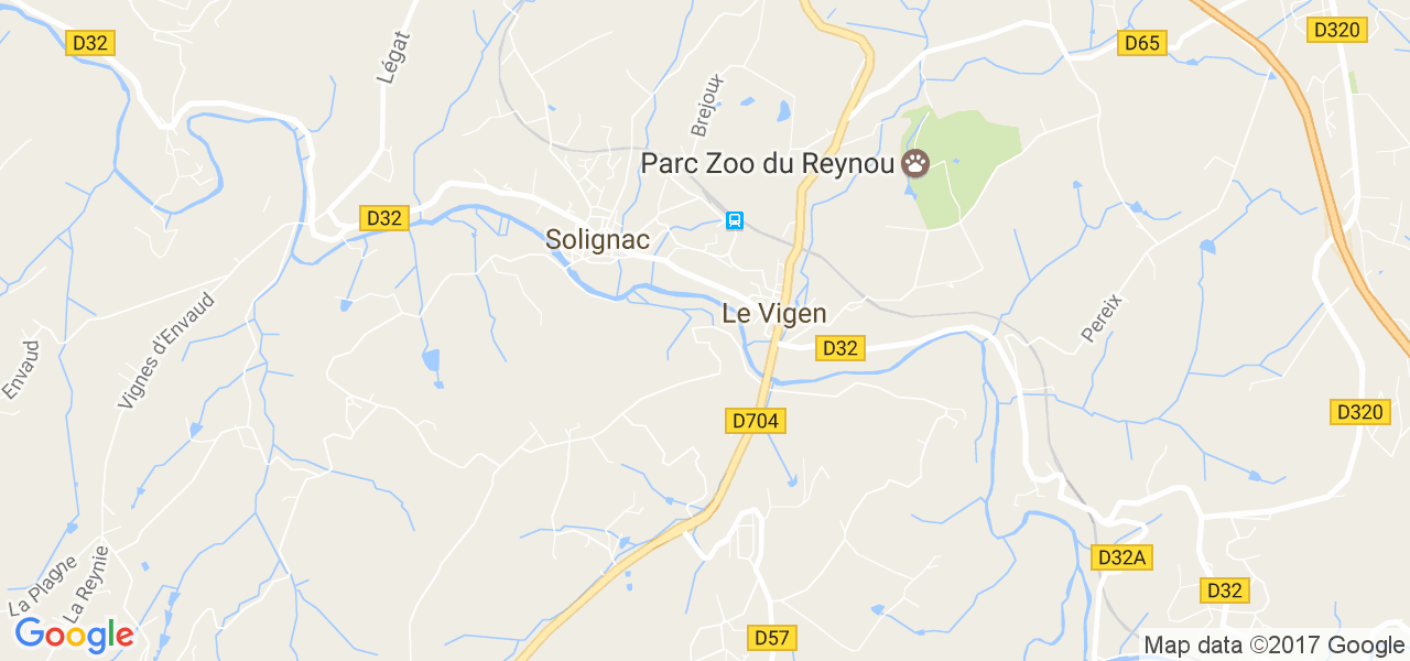 map de la ville de Le Vigen