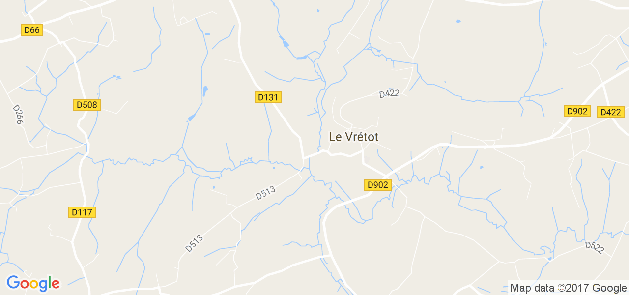 map de la ville de Le Vrétot