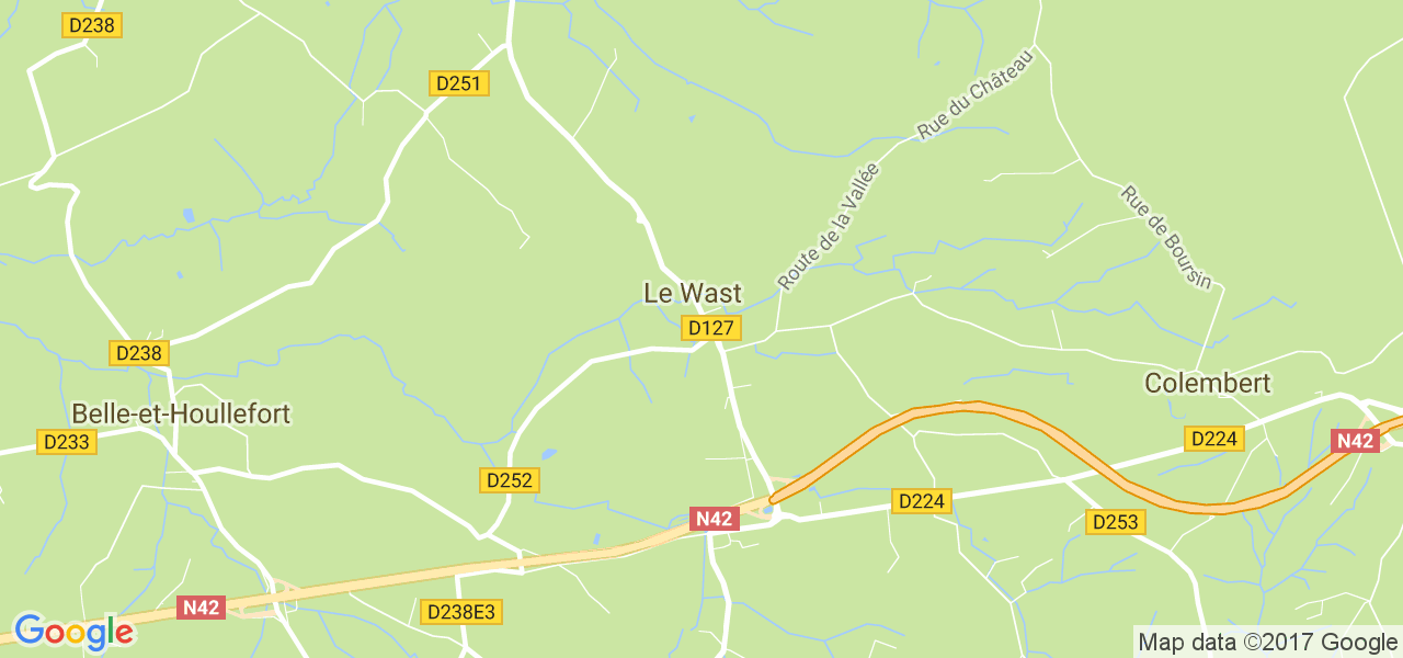 map de la ville de Le Wast