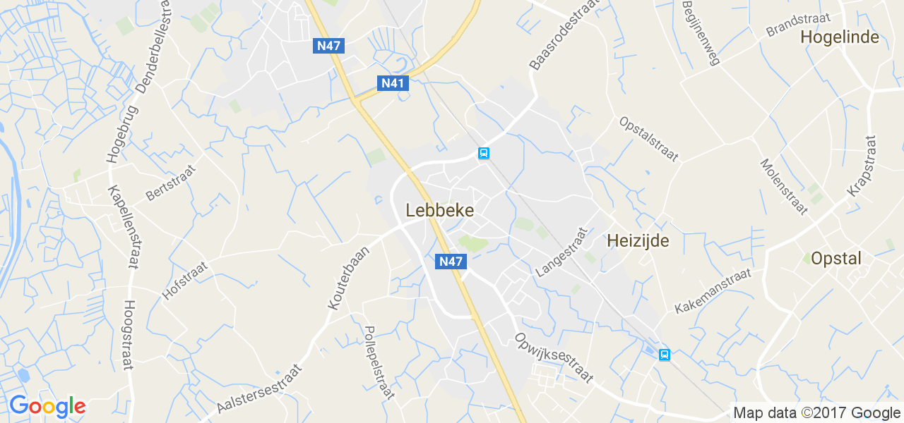 map de la ville de Lebbeke