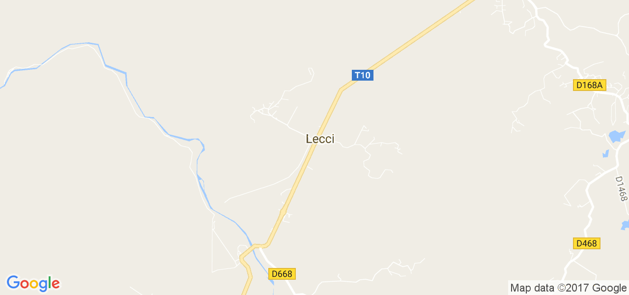 map de la ville de Lecci