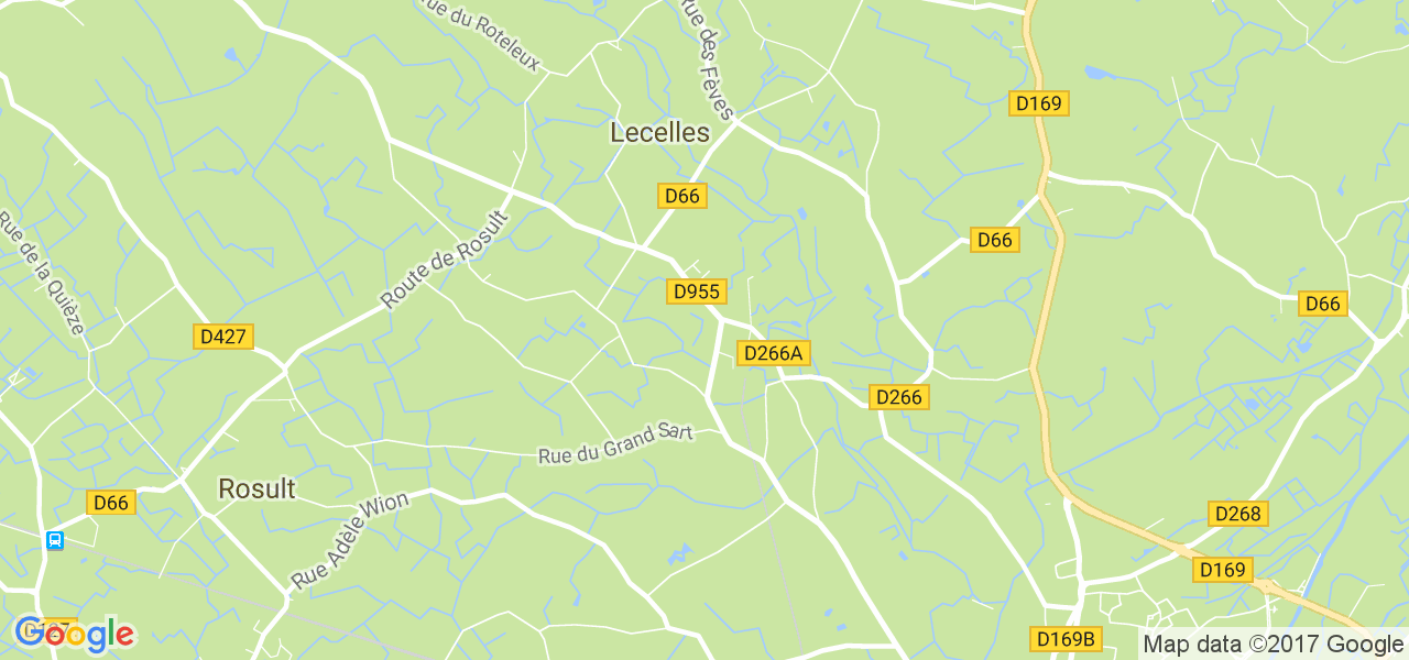 map de la ville de Lecelles