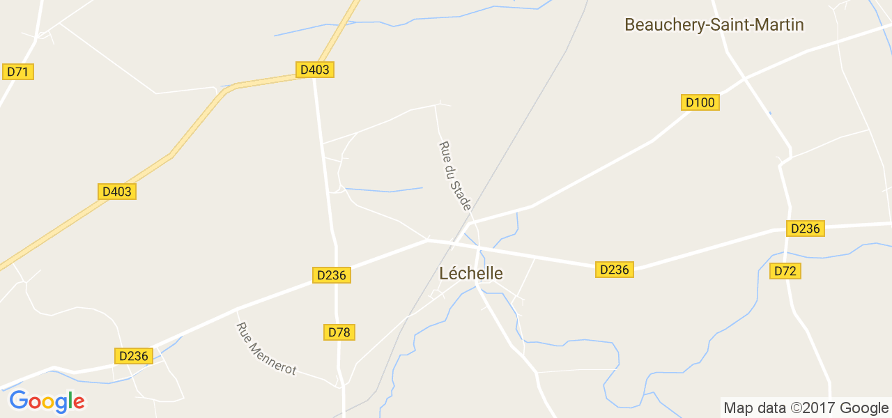 map de la ville de Léchelle