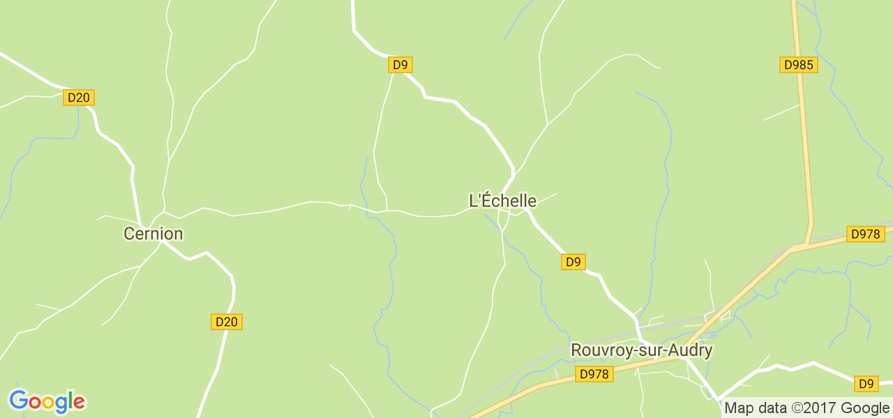 map de la ville de L'Échelle