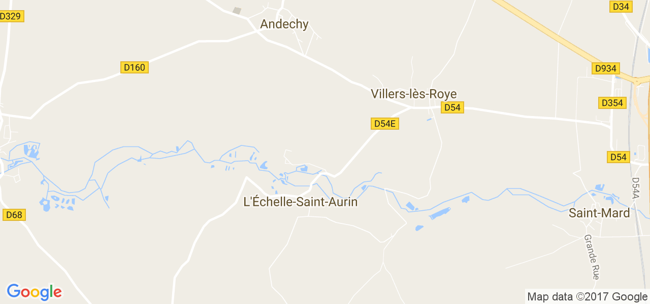 map de la ville de L'Échelle-Saint-Aurin