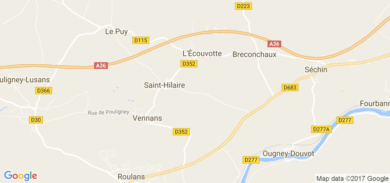 map de la ville de L'Écouvotte