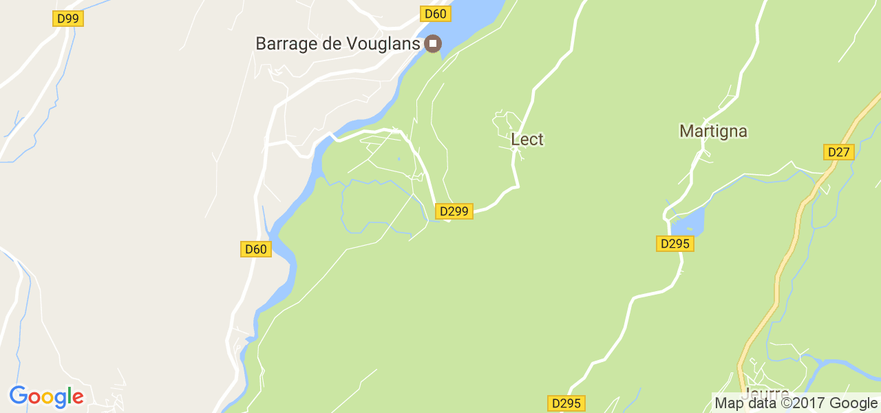 map de la ville de Lect