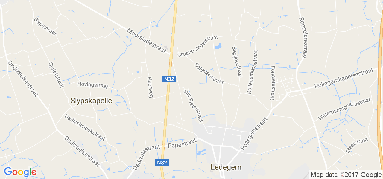 map de la ville de Ledegem