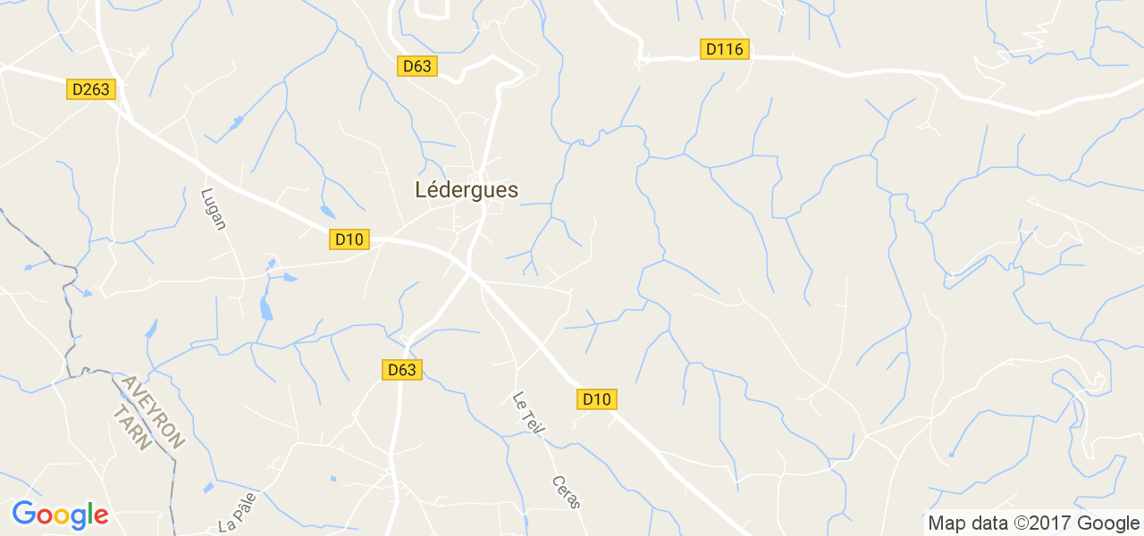 map de la ville de Lédergues