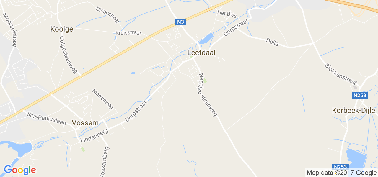 map de la ville de Leefdaal