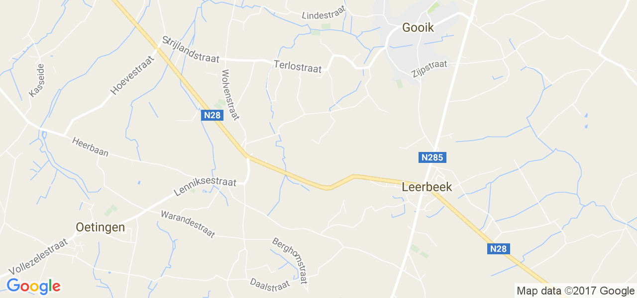 map de la ville de Leerbeek