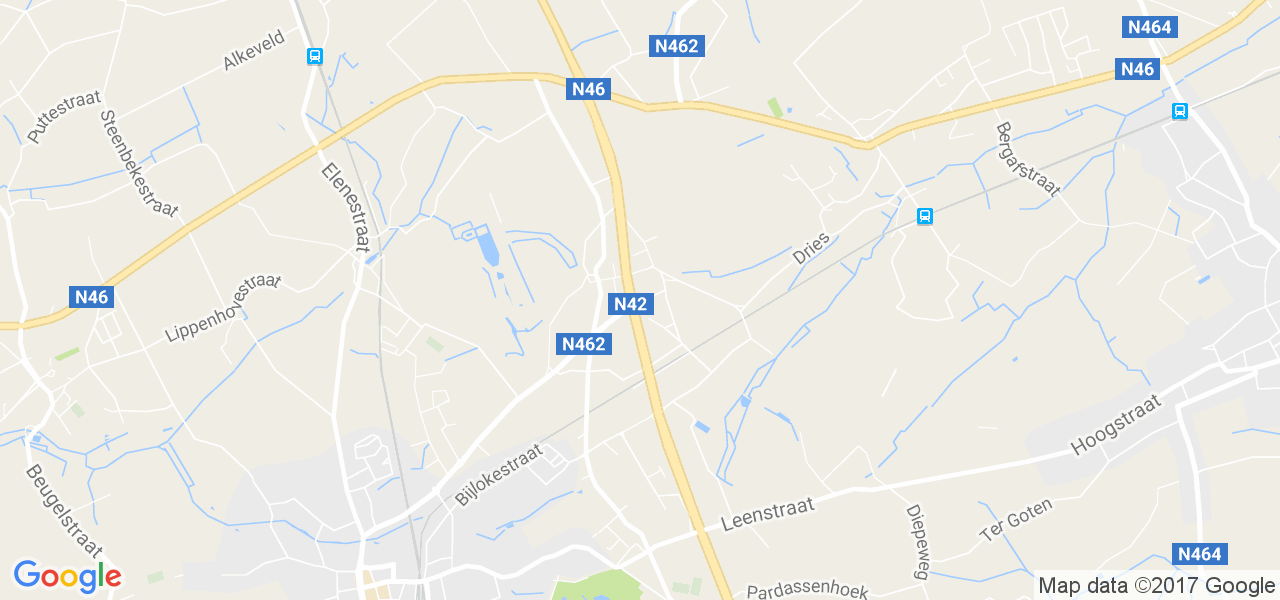 map de la ville de Leeuwergem