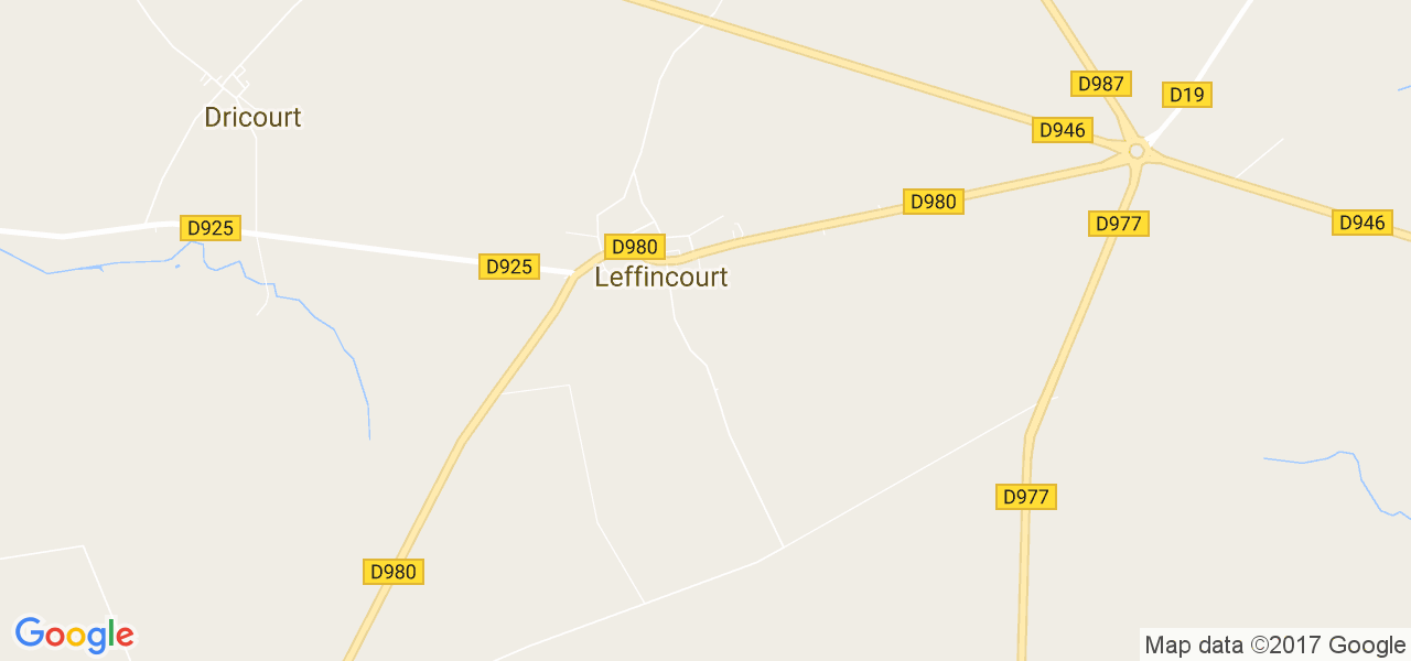 map de la ville de Leffincourt