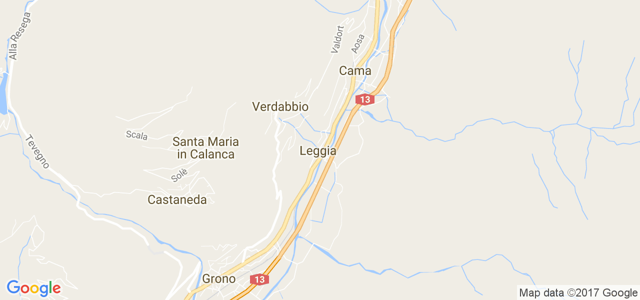 map de la ville de Leggia