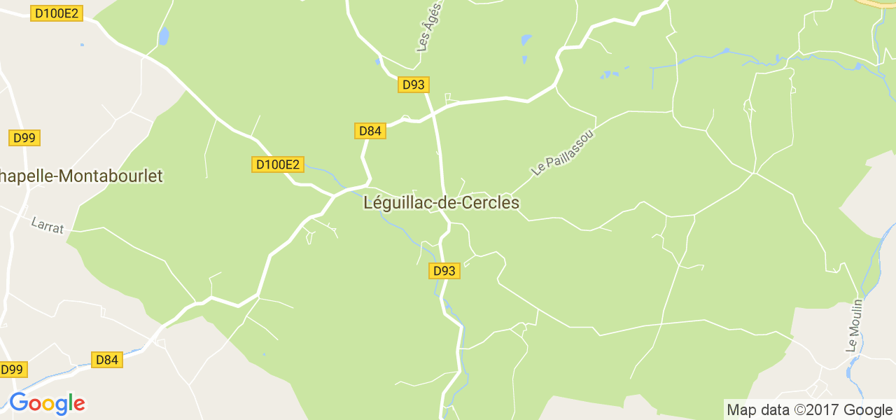 map de la ville de Léguillac-de-Cercles