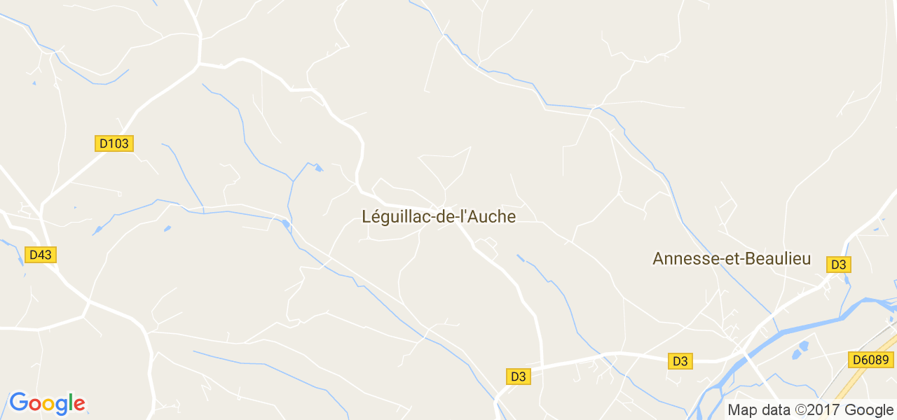 map de la ville de Léguillac-de-l'Auche