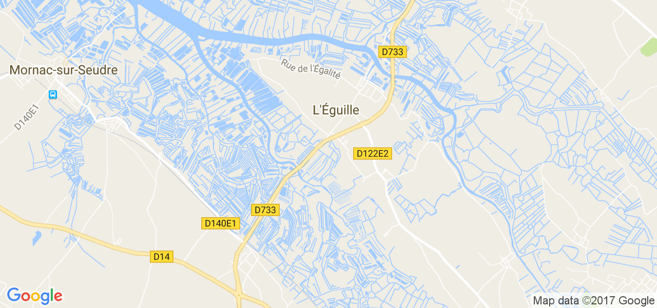 map de la ville de L'Éguille