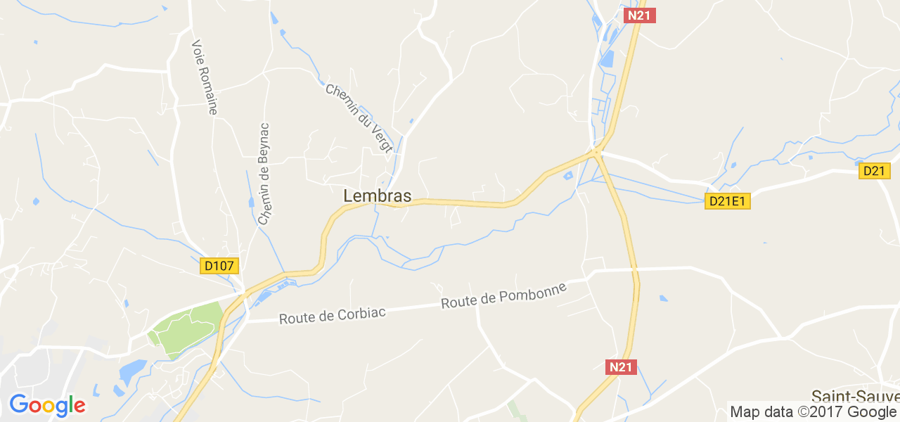 map de la ville de Lembras