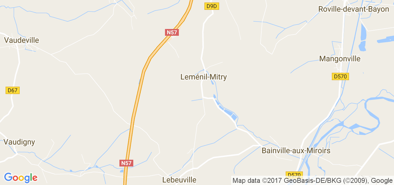 map de la ville de Leménil-Mitry