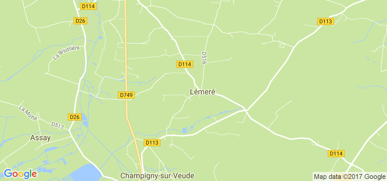 map de la ville de Lémeré