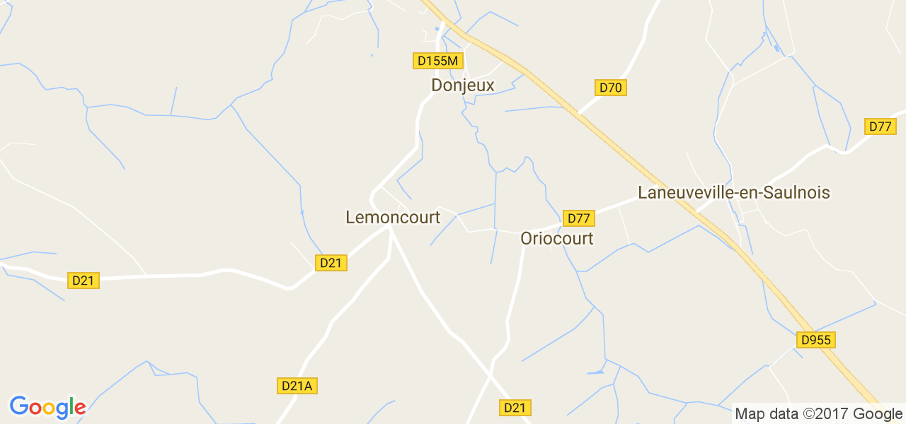 map de la ville de Lemoncourt