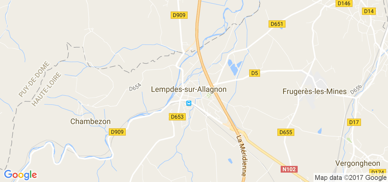 map de la ville de Lempdes-sur-Allagnon