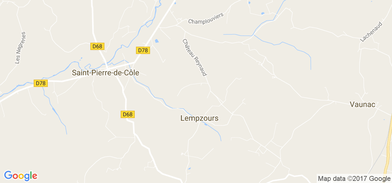 map de la ville de Lempzours