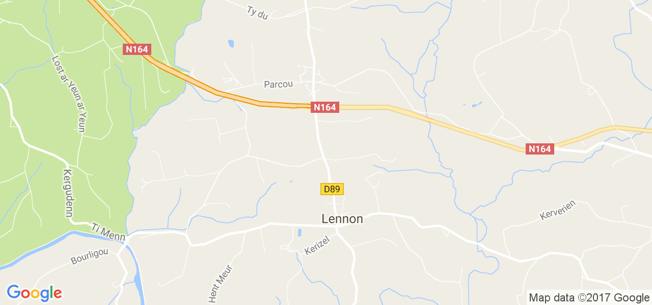 map de la ville de Lennon