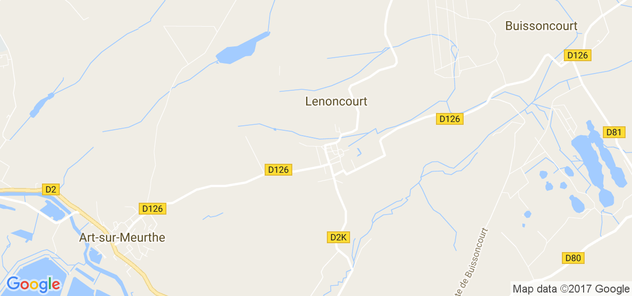 map de la ville de Lenoncourt