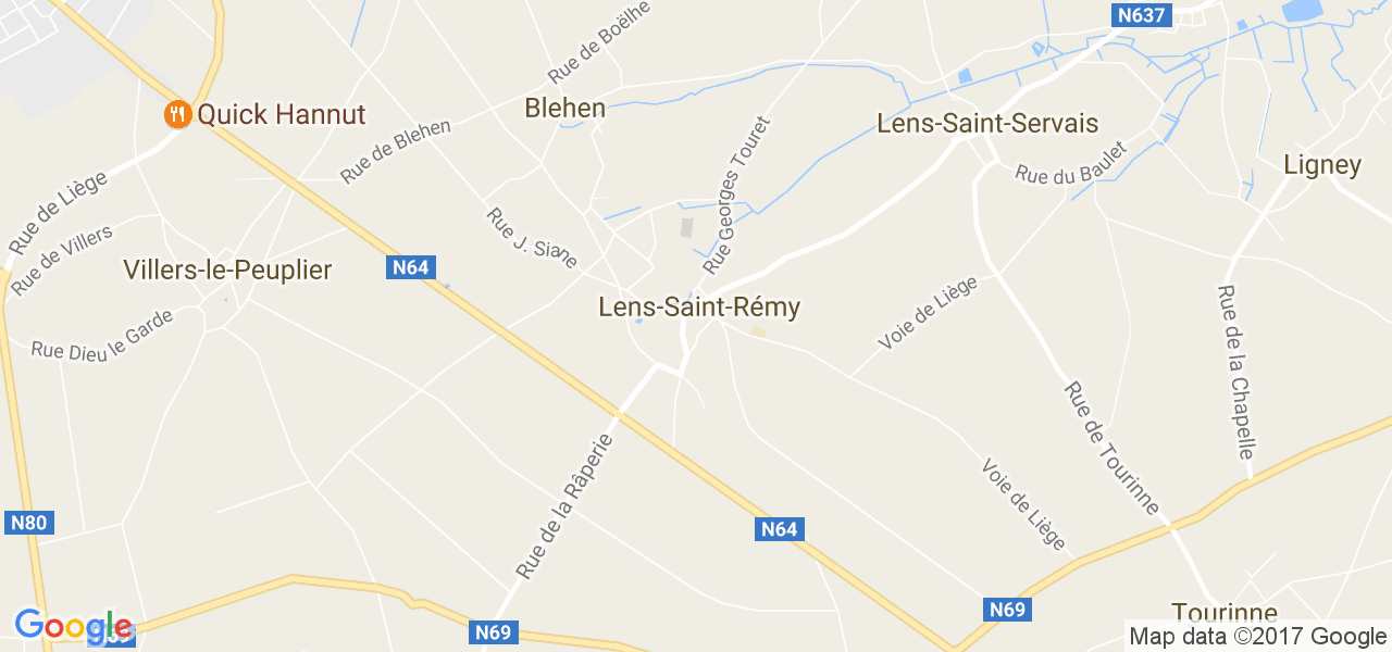 map de la ville de Lens-Saint-Remy