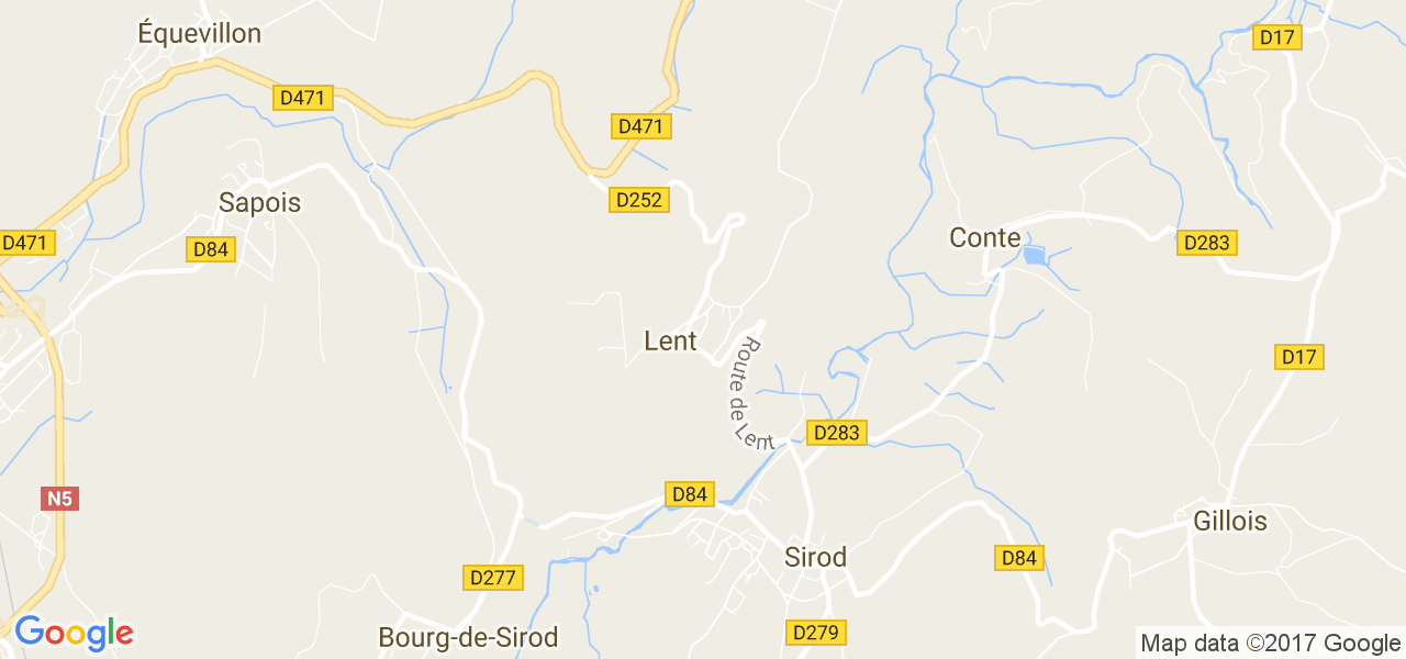 map de la ville de Lent