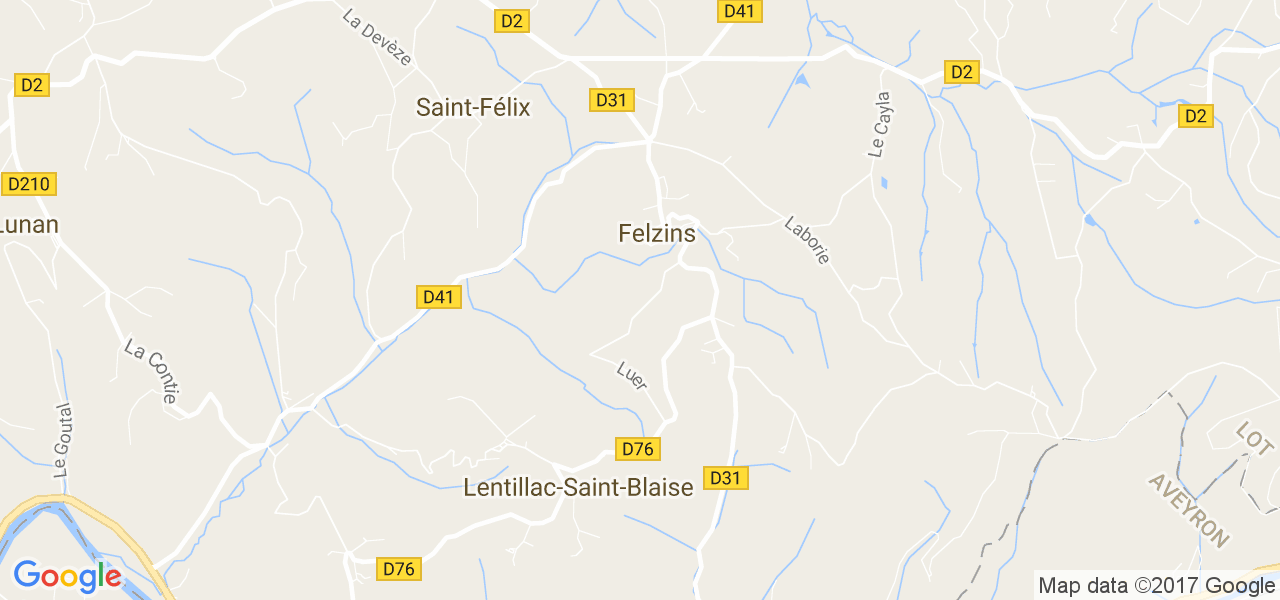 map de la ville de Lentillac-Saint-Blaise