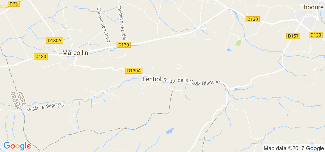 map de la ville de Lentiol