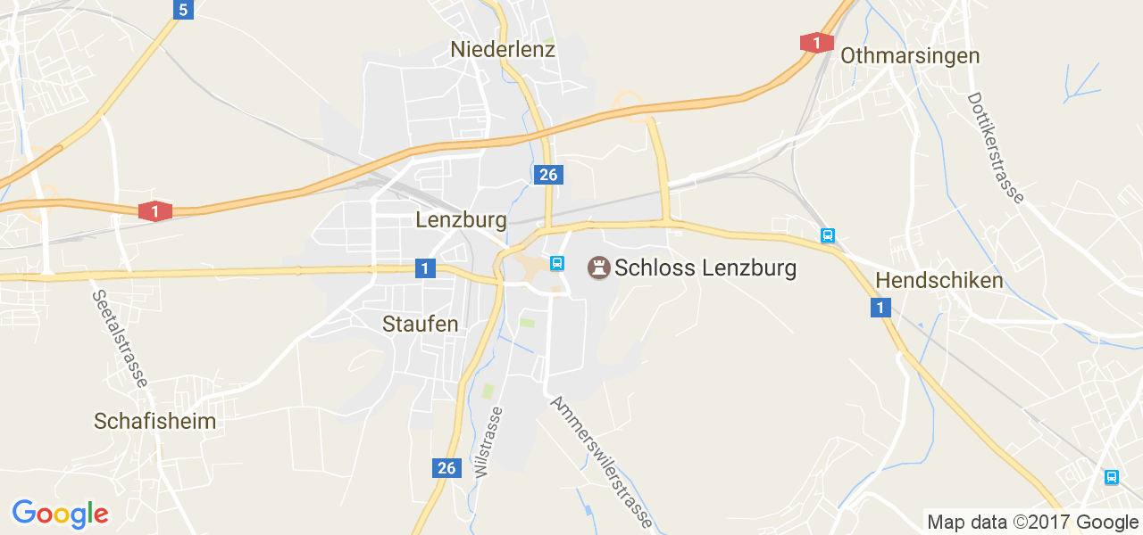 map de la ville de Lenzburg