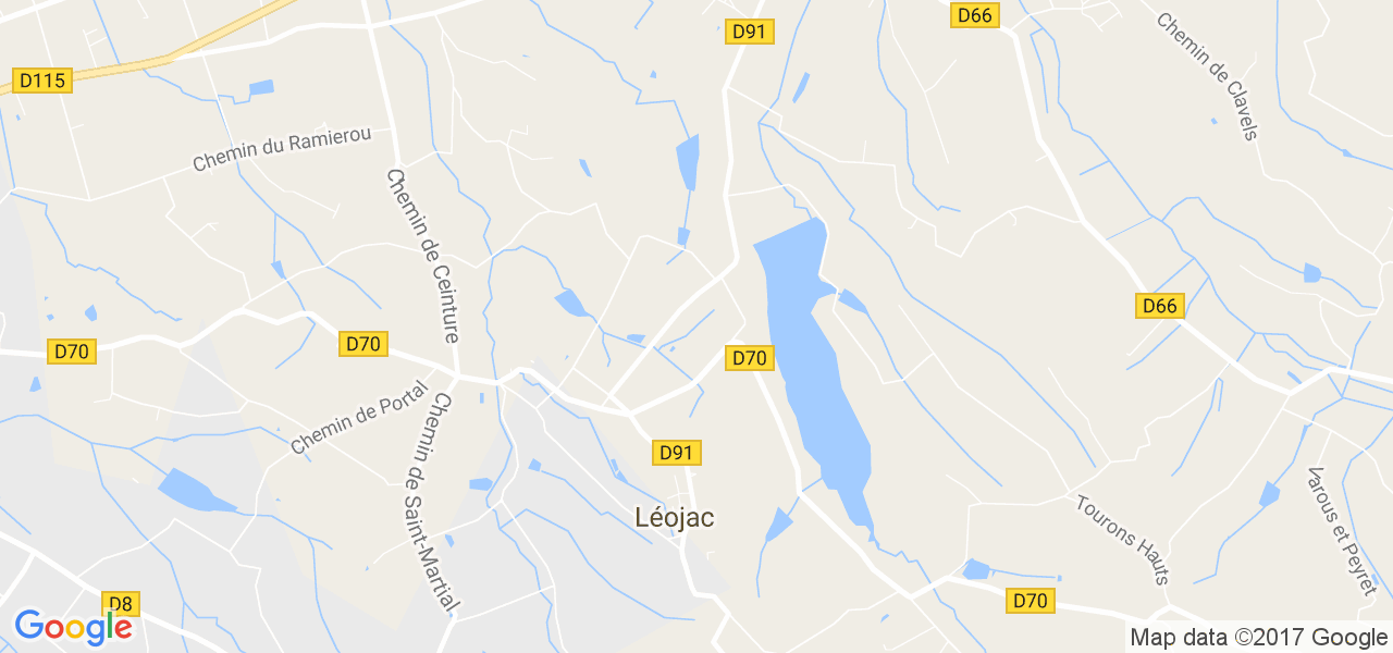 map de la ville de Léojac