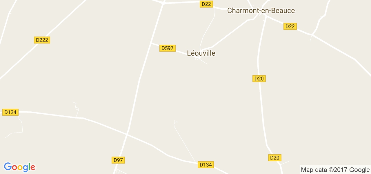 map de la ville de Léouville