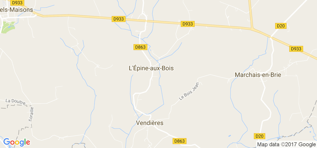 map de la ville de L'Épine-aux-Bois