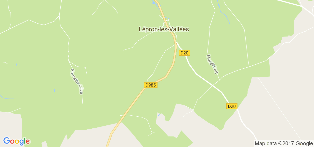 map de la ville de Lépron-les-Vallées